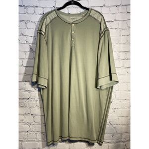 Tommy Bahama Men's Polo Shirt Size 2XT Sage Green Contrasting Trim